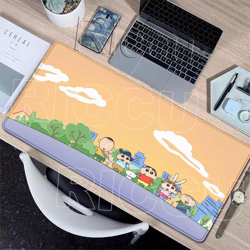 Extended Anime Cartoon Mouse Pads C-Crayon Shin-chans Desk Mats Peripherals HD Gamers Anti-slip Keyboard PC Rubber Table Carpets