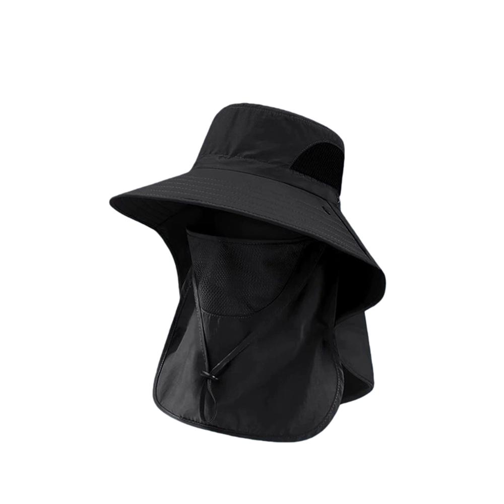 Unisex Summer Sun Hat UV Protection Breathable Fishing Cap Neck Cover Outdoor Sports