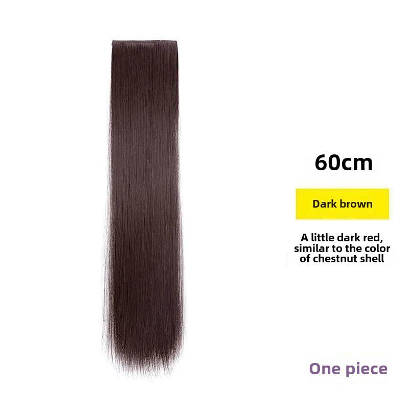 Seamless Long Hair Extension Set: Invisible Straight Wig Patches for Women