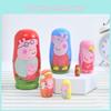 Niedliches Peppa Pig Matrjoschka-Puppenset mit 6 handbemalten Schichten