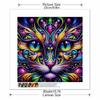 New Arrival 5D DIY Full Circle Diamond Painting "Colorful Cat" Embroidery Cross Stitch Home Decor Gift