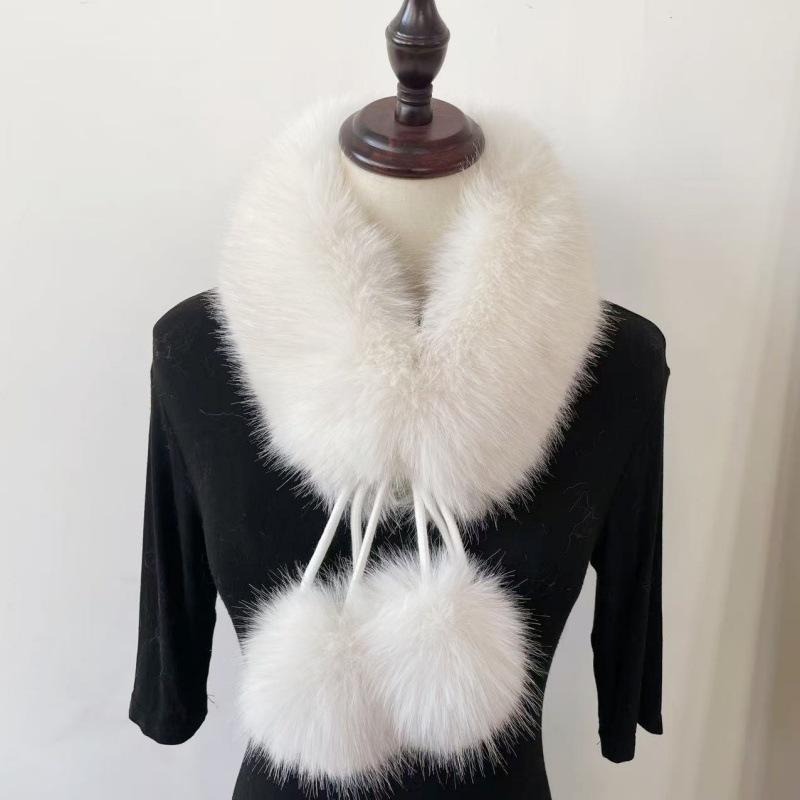 New Faux Fox Fur Scarf - Warm Versatile and Chic for Women