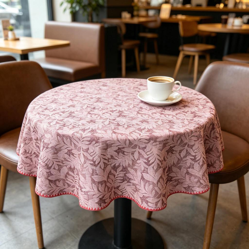 Kitchen Dining Table Living Room Home Decoration Small Size Reusable Cotton Round Tablecloth