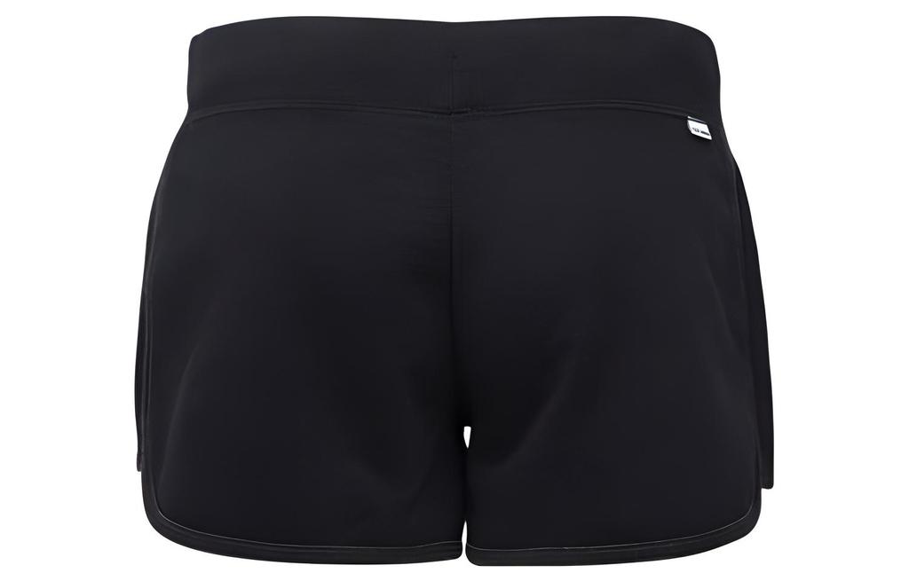 Converse Casual Shorts Solid Color Drawstring Straight Fit Breathable Women's Black 10003986-A03