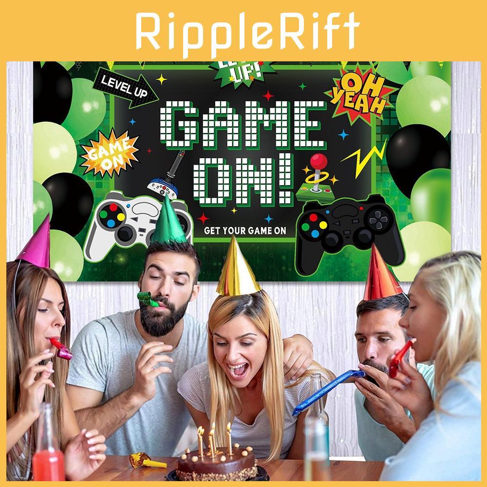 Cloth Party Background With Gaming Theme For Birthday Celebration And Decor