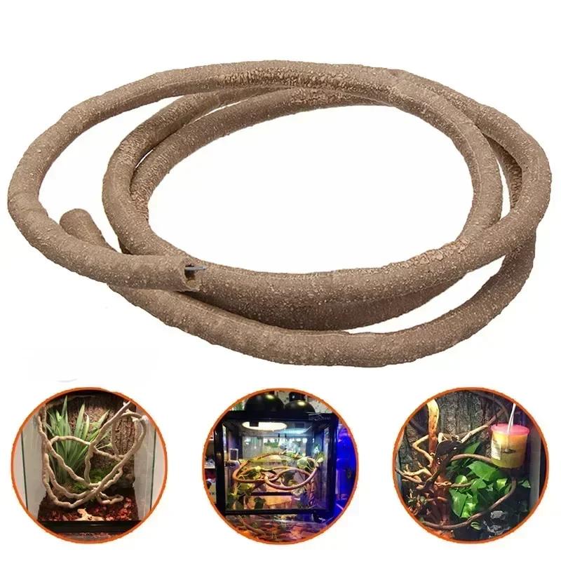 Große Flexible Lianen Rattan Habitat Dekoration Biegsame Dschungeläste Klettern Haustierbedarf Reptilien Terrarium Dekor 1.5/2.5/3m