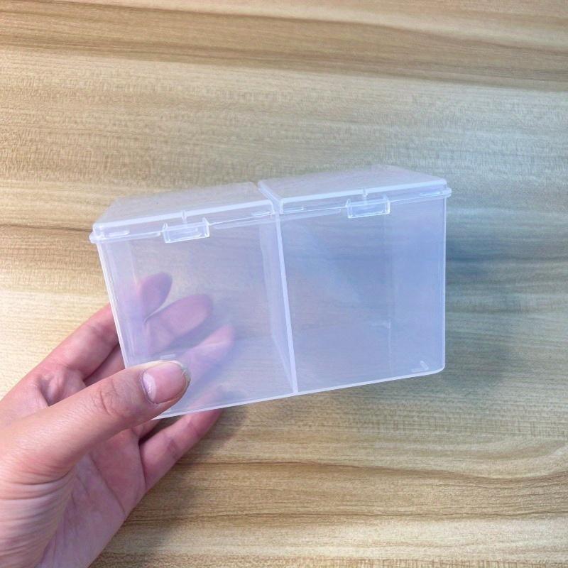 Clear Plastic Storage Box Dividers Multi-functional Organizer Swabs Makeup Brushes Tweezers Desktop Organizer Boxes Double-Layer