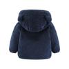 Children's Long-sleeved Plush Top with Hooded Baby Coat