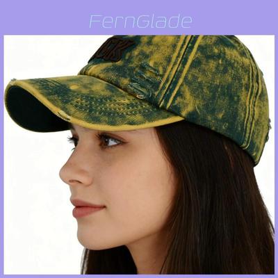 Vintage Cotton Baseball Cap With Embroidery And Wide Brim For All Seasons