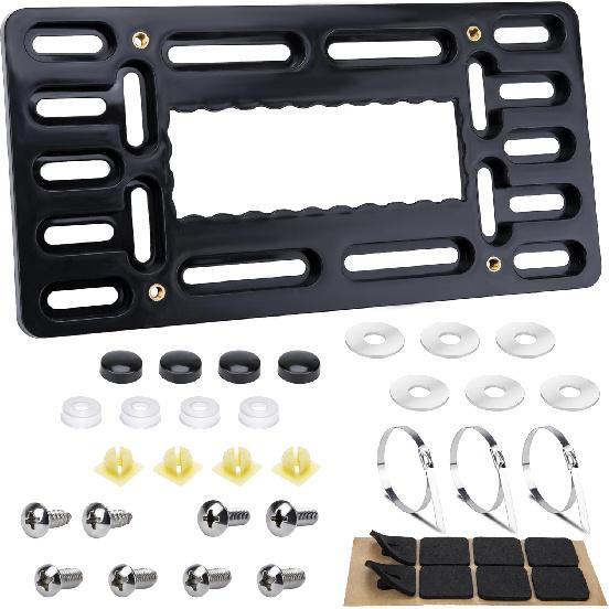 License Plate Bracket Holder, Front License Plate Bracket, No Drill Front Plate Mount, Licenses Plates Brackets Bumper, Car Frame Mount Adapter With