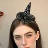 Small Witch Hat Headband For Halloween Costume Parties With Lace Trim And Ribbon Bowknot Festival Event Head Accessory