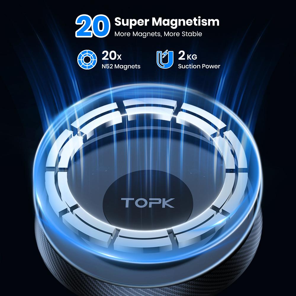 TOPK Magnetický držák telefonu Mag-Safe do auta do mřížky ventilace Držák telefonu do auta s nejsilnějším magnetem Kolébka do auta pro řadu iPhone 15/14/13/12