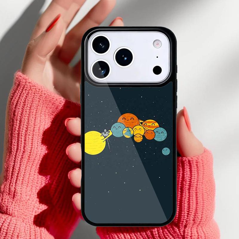 Solar System Planet Constellations Soft Phone Case for iPhone 17 Air 16e 15 14 13 Pro Max Back Cover for 12 11 Pro Coque