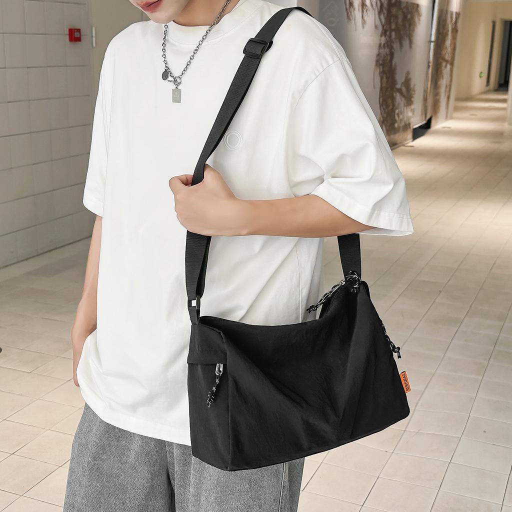 Korean Version of Fashionable and Simple Messenger Bag Ins Student Class Bag Japanese Large-capacity Shoulder Bag Lazy Wind Canvas Bag