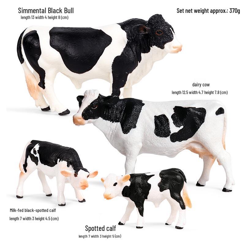 Animal Model Ranch Set: Chicken, Dog, Cow, Sheep, Horse Miniature Toy Scene