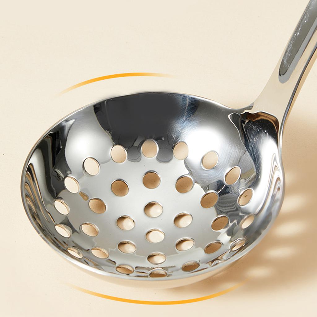 316 Stainless Steel Food Grade Hot Pot Spoon Thickened Long Handled Colander Spoon Soup Spoon Kitchen Utensils