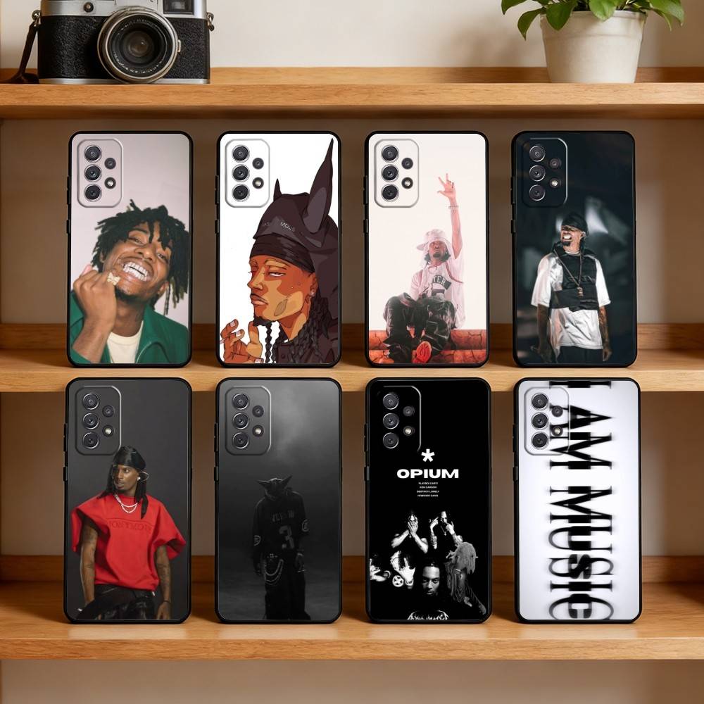 Singer P-Playboi C-Carti Phone Case For Samsung Galaxy A73,21,22,32,71,53,52,51,80,5G Soft Black Cover