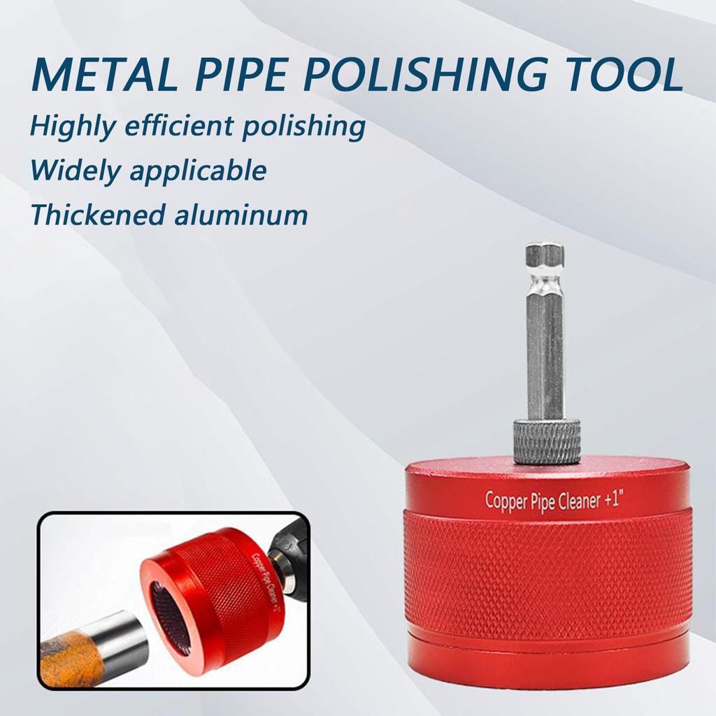 Metal Copper Pipe Cleaner Tube Cleaning Brush For Drill 1/2 3/4 1 Professional Copper Pipe Cleaner For Home Garage Workshop