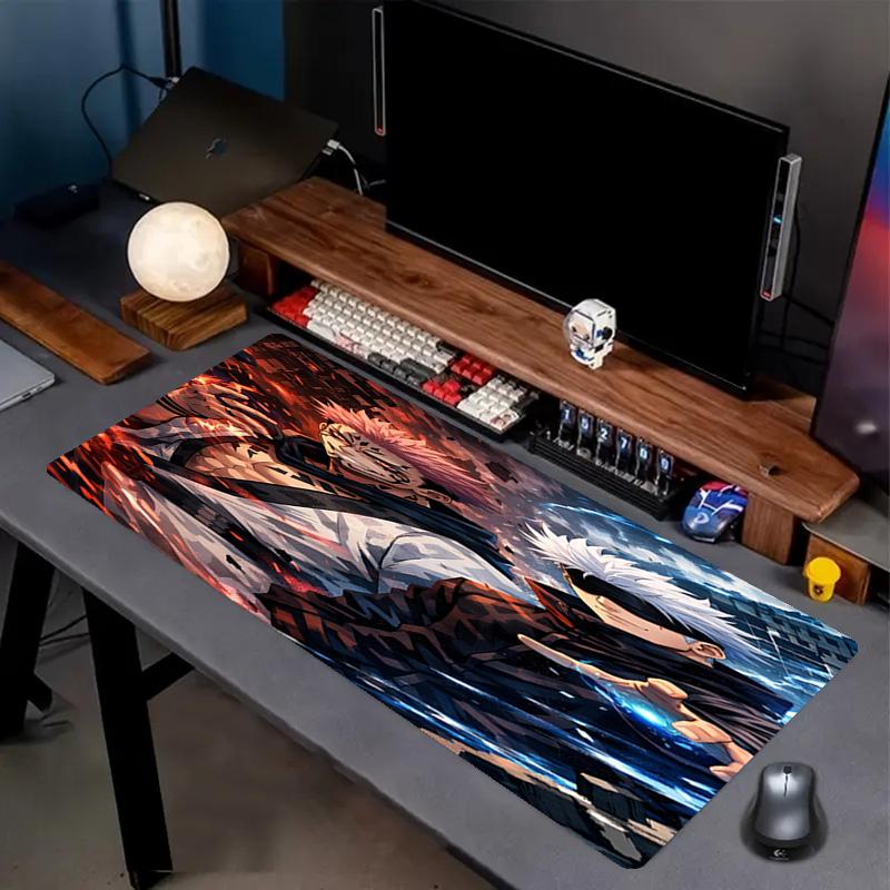 Jujutsu Kaisen Print Mouse Pad, Anti‑Slip Desktop keyboard Mat, for PC Laptop Gaming Working Daily Use, Cool Festival Surprise Gift