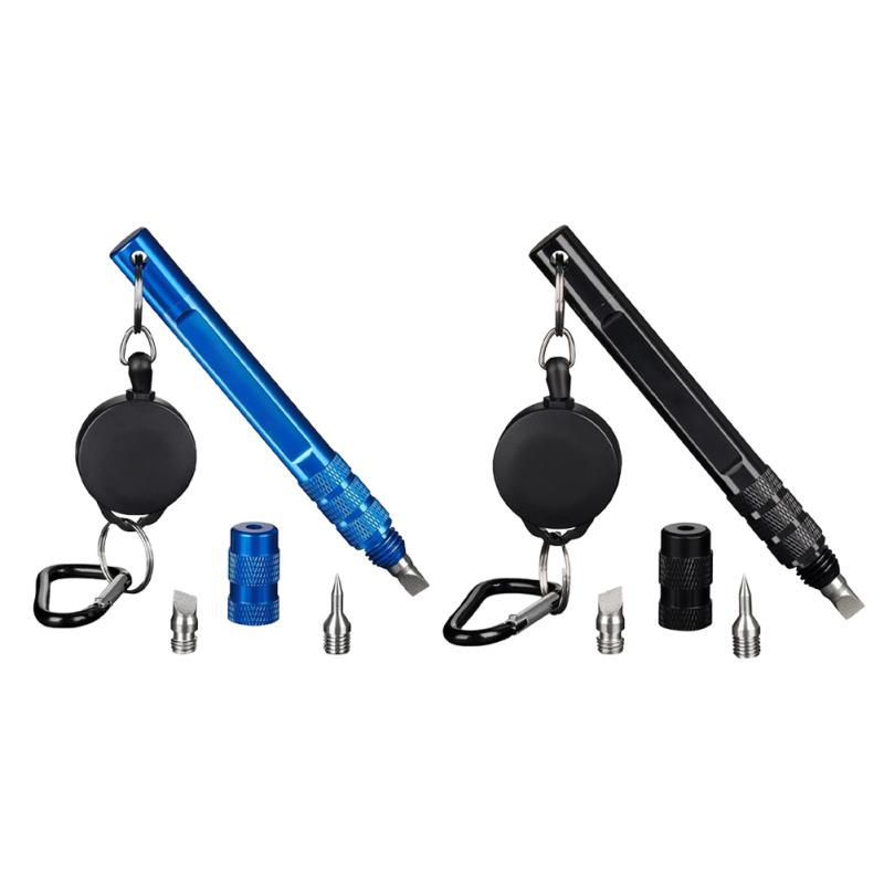 

Golf Club Cleaning Kit With 3 Replaceable Brush Heads Aluminum Alloy Portable Golf Brush Tool Set