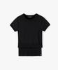 MONGDOL 2-Way Button Layered Round Neck Knit Black Mdkt133Black