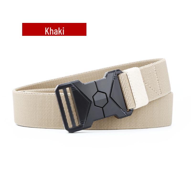 Outdoor Tactical Quick-Release Elastic Belt with Adjustable Interlocking Buckle for Youth Military Training