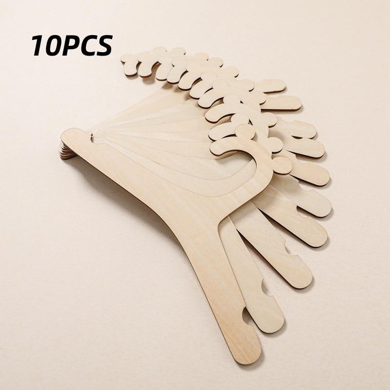 10 Pcs Baby Creative Hanger Rack Baby Wooden Clothes Hanger Home Baby Room Nursery Decor for Kids Present