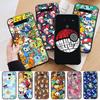 AP7 Pokemon Black Case for iPhone 16 15 Plus 14 13 12 11 Pro 8 7 6S SE 5S X XR XS Max Realme C30 C33 C31 9I Huawei Y8P Y9 Sofe Cover