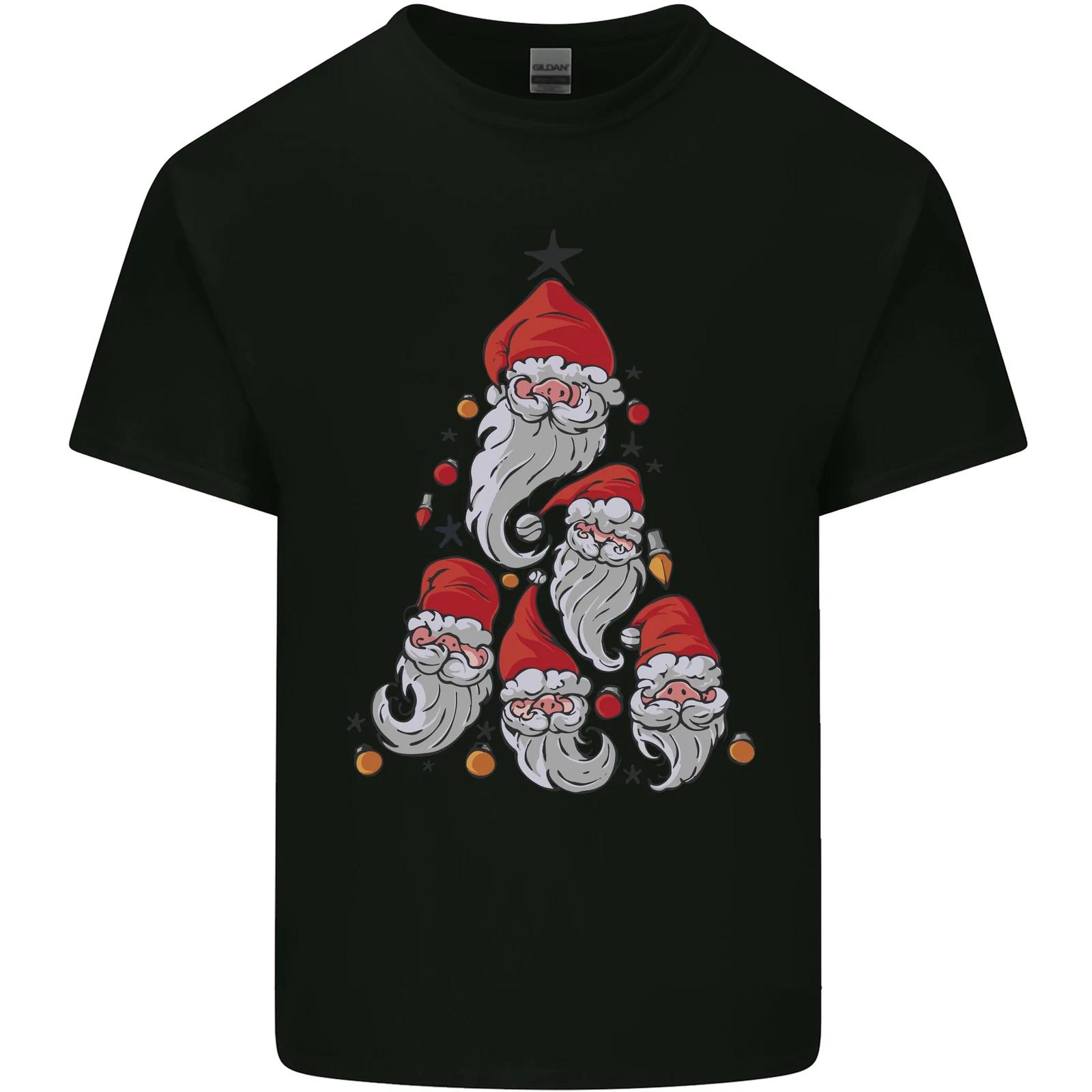 Santa Clause Christmas Tree Kids T-Shirt Childrens 2XL
