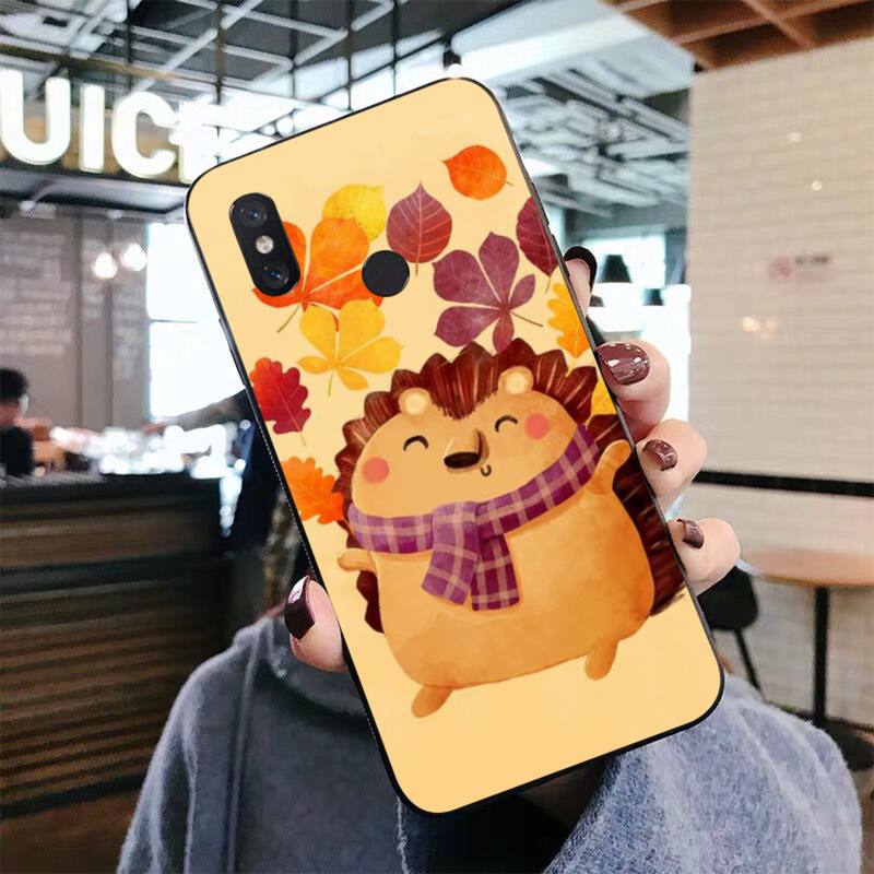 YNDFCNB Kawaii Jeż Etui na Telefon dla Xiaomi mi 8 9 10 lite pro 9SE 5 6 X max 2 3 mix2s F1
