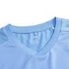 Li Ning Badminton Series Striped V-Neck Soft Comfortable Breathable Versatile Short Sleeve T-Shirt Unisex Tops Sky-Blue AAYV167-5