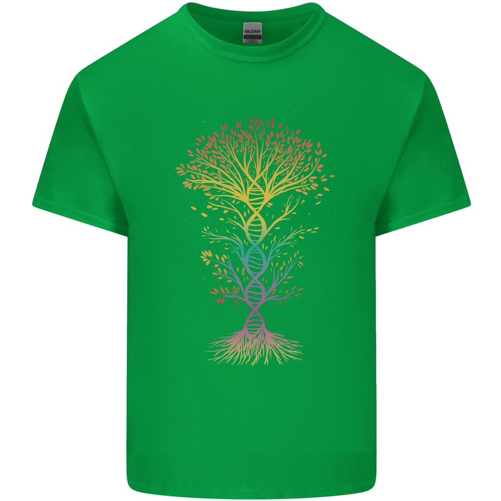 Colourful DNA Tree Biology Science Unisexs Light Cotton TShirt