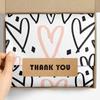 A Roll Thank You Stickers Kraft Paper Adhesive Labels Gift Wrapping Sealing Stickers DIY Craft Decorative Tags Home Holiday Gift