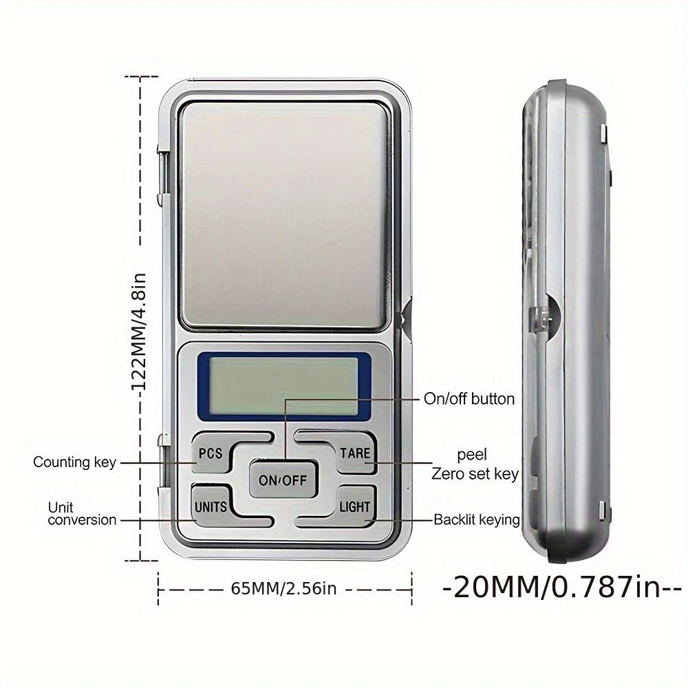 High Precision Mini Pocket Scale 500g/0.01g Portable Digital Jewelry Scale Accurate Small LCD Weighing Device for Easy Carry