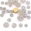 8mm-14mm Sunflower Sewing Claw Rhinestones Crystals Glass Beads Buttons Stones Sew On Rhinestone for Clothes Sewing Accessories