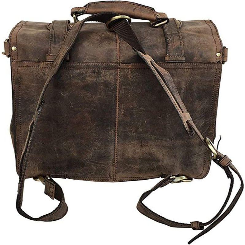 Genuine Buffalo Leather Messenger Bag, Laptop Bag, Vintage Bag, Handmade Briefcase Satchel Crossbody Bag for Men/Women Valentine Gift