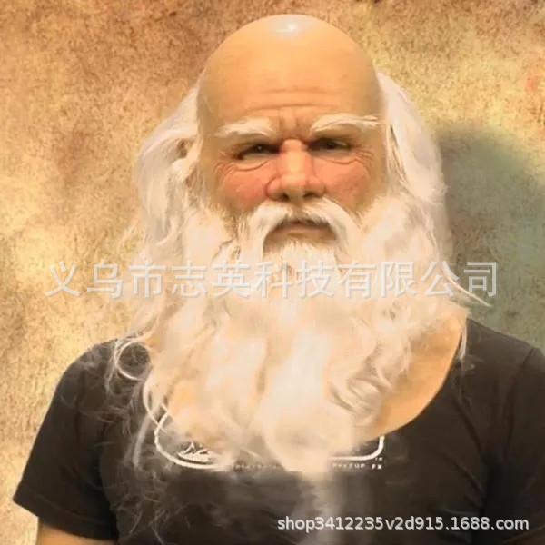 Santa Claus mask, old lady latex headgear for holiday performances Cosplay Essential props for the holidays
