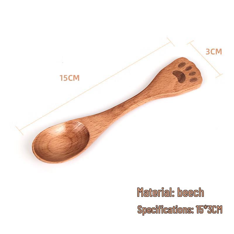 Wutuo Children's Beech Wood Animal Spoon