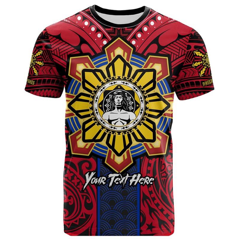 Nové 3D tričko s potiskem vlajky Filipín Erb Filipín Duchovní totem Grafická trička pro muže Vintage top