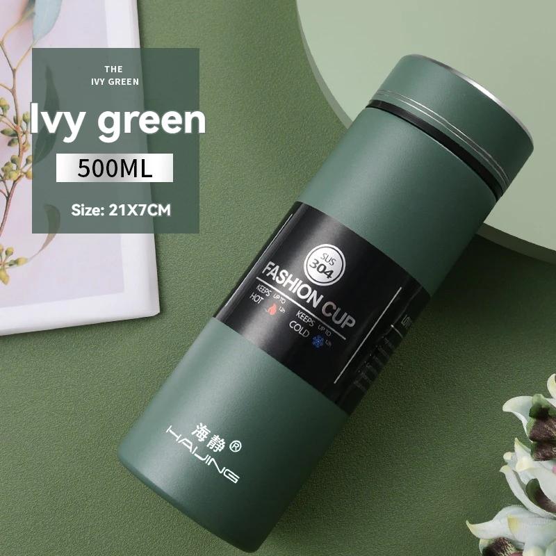 500ML Stainless Cup Thermos Bottle Leak Proof Thermal Water Bottle Keep Cold and Hot Water Bottle for Coffee Tea Vacuum Flasks
