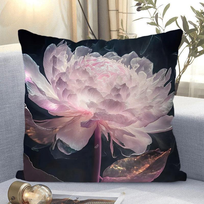 Fantasy Flower Pattern Decorative Pillowcase Living Room Bedroom Square Cushion Pillowcase