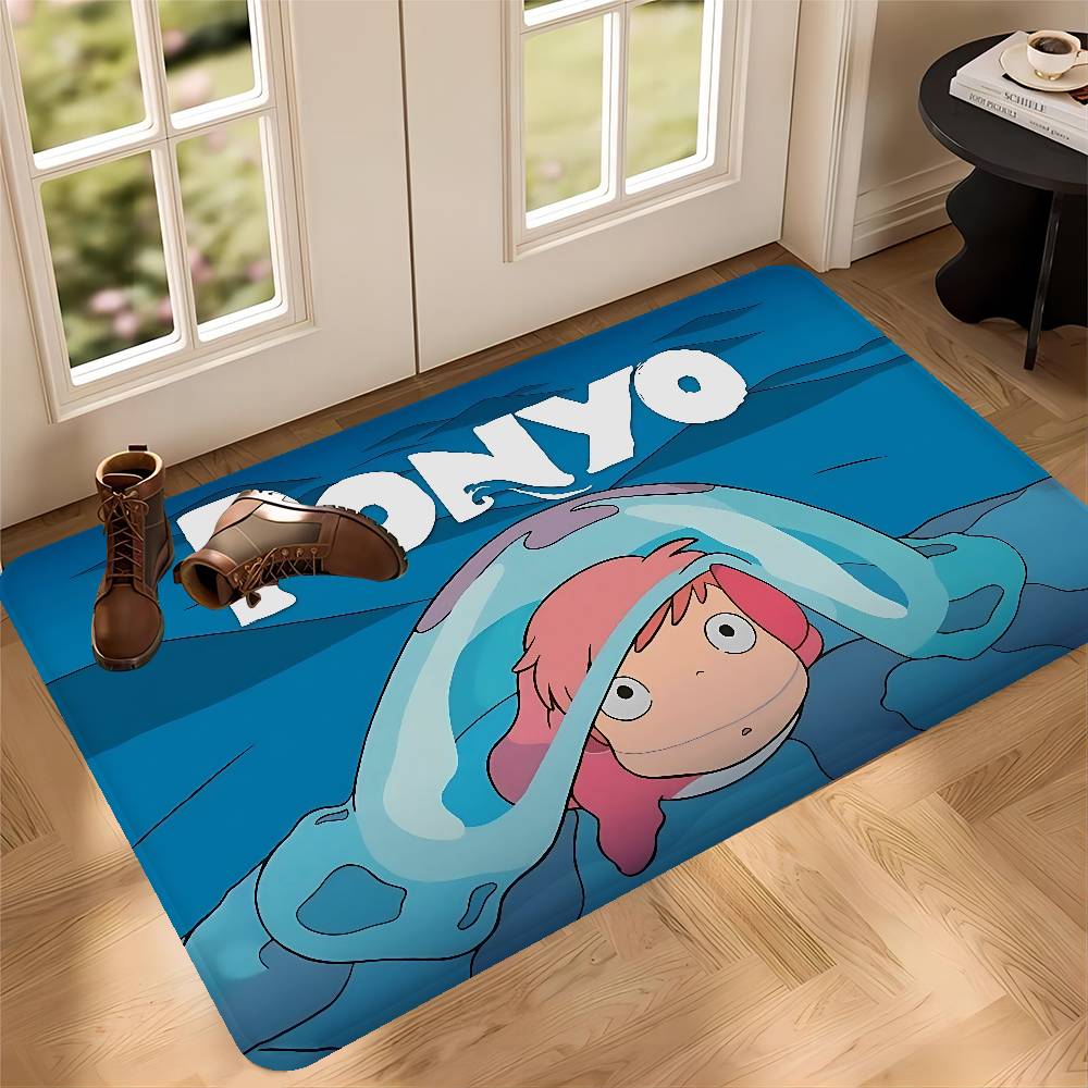 Tappetino Rettangolare Antiscivolo Morbido per Casa P-Ponyo Film Sulla Scogliera Anime Tappetino per Ingresso Interno Esterno Benvenuto