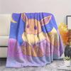 Roztomilá deka s potiskem Eevee z flanelu, Vysoce kvalitní, Pohodlná pro všechna roční období, Domácí dekorace, Teplo a pohodlí