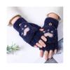 Mink Gloves Cat Claw Winter Warm Wool Touchscreen Gloves Flap Cover Women Men Fingerless Flip Gloves Knitted Mittens Glove