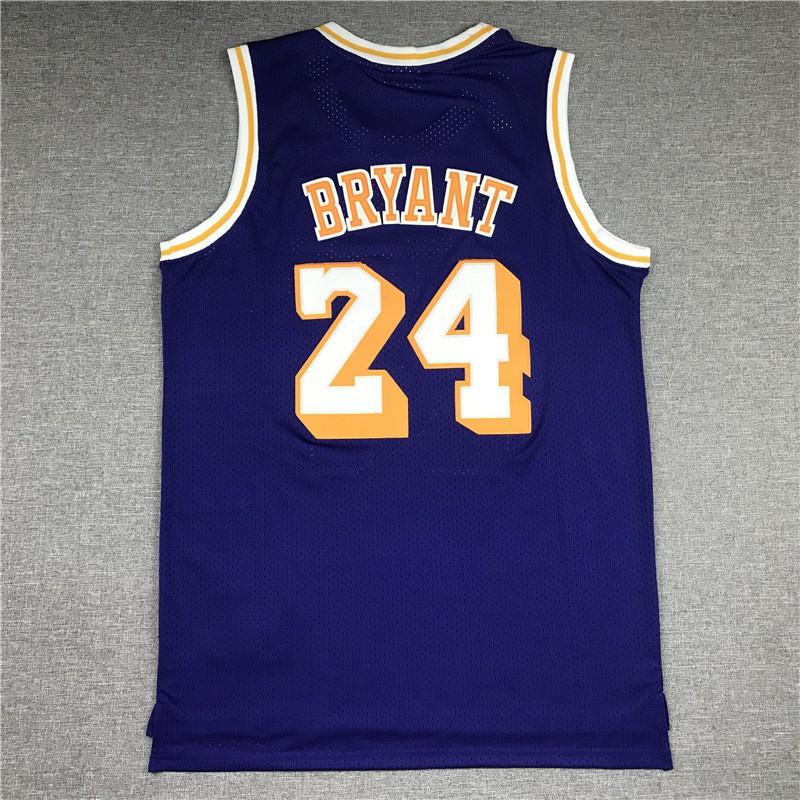 Embroidered NBA Los Angeles Lakers 24 Kobe Bryant Basketball Jersey Men Women Fall Winter