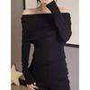 Autumn New Sexy One Shoulder Pullover Sweaters for Women Lapel Off Shoulder Long Sleeved Knitted Sweater Woman Elegant Casual Winter Knitwear 24861