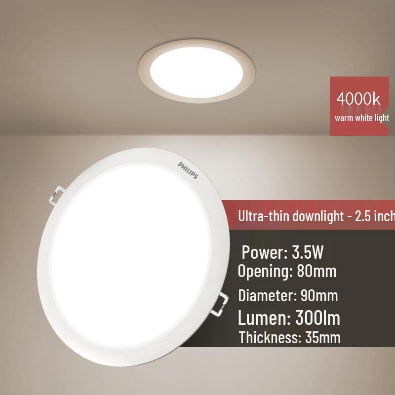 Spot LED de tavan încastrat Philips DN200 Mingxin ultra-subțire pentru living