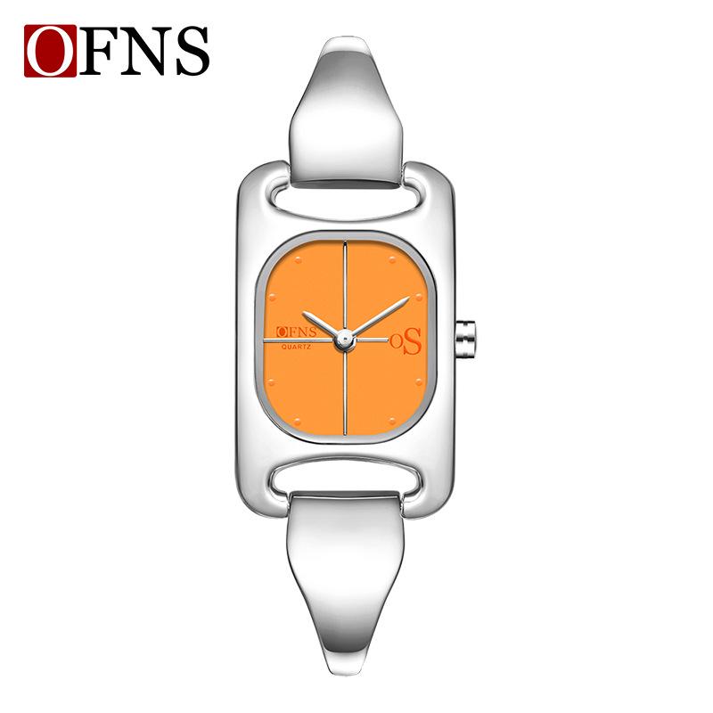 Элегантные женские водонепроницаемые квадратные кварцевые наручные часы Oufanni - Легкий дизайн из сплава, роскошь.