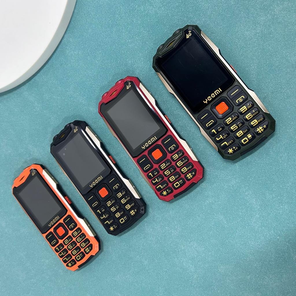 Yeemi K1+ - Teléfono móvil 4G robusto con doble tarjeta SIM, linterna, teclado grande, altavoz grande, botones de función All-netcom, para personas mayores