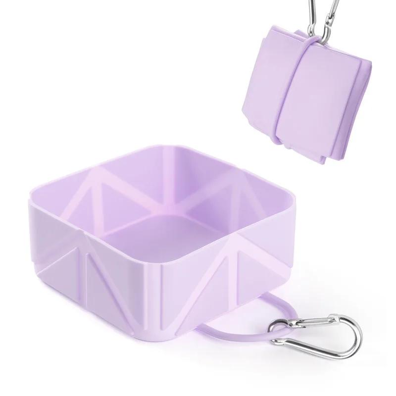 Folding Bowl Pet Out Silicone Portable Outdoor Drinking Water Dog Basin Cat Bowl Camping Bowl